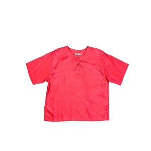 Vintage Leslie Fay Options Coral Pink Blouse Size 8
